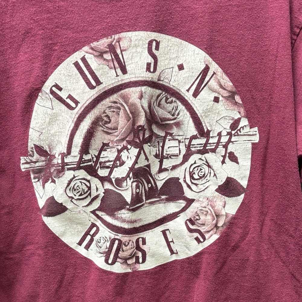 Guns N' Roses Burgundy Graphic Tee Men’s XL - Picture 2 of 4